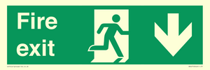 Fire Exit Down Arrow